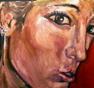 portrait of alycia #2, oil on canvas by nick ward