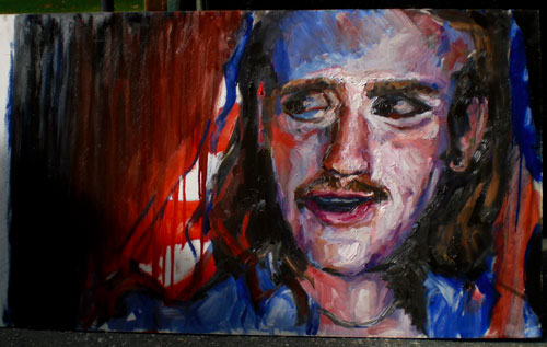 Portrait of Kyle, oil on canvas, by Nick Ward