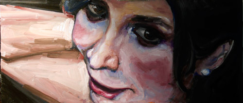 Portrait, oil on canvas, by Nick Ward