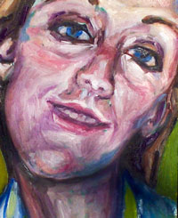 Portrait of Erin (in progress), oil painting by Nick Ward