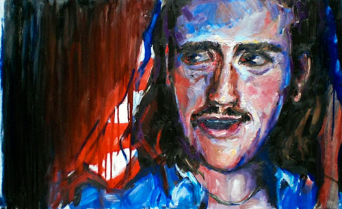 Portrait of Kyle, oil on canvas, by Nick Ward